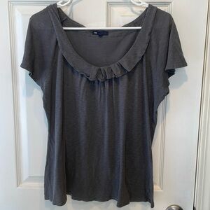Gap ruffle neckline tee